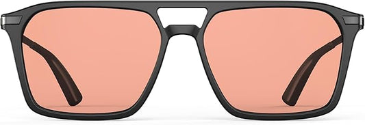 Goiteia FL-Rose Migraine Glasses,Blocks 480–520 nm Light, Light Sensitivity Glasses for Fluorescent LED Glare,Photophobia