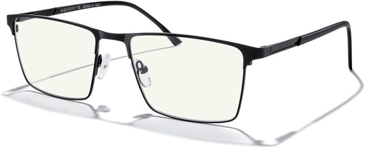 MERRY'S Men's Blue Light Blocking Glasses - Vintage Computer Reading Glasses for Men