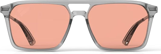 Goiteia FL-Rose Migraine Glasses,Blocks 480–520 nm Light, Light Sensitivity Glasses for Fluorescent LED Glare,Photophobia