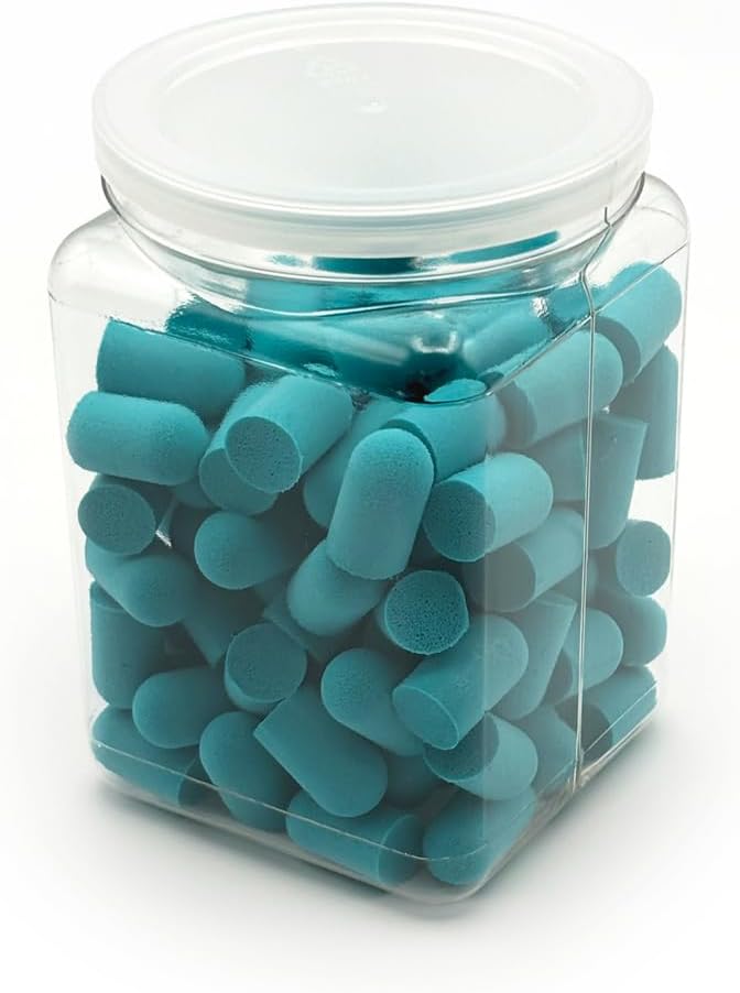 Flents Super Sleep Foam Ear Plugs, 50 Pair for Sleeping, Snoring, Loud Noise, Traveling, Concerts, Construction, & Studying, Teal, Made in The USA