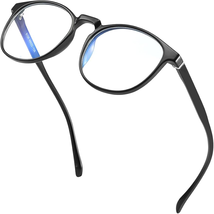 CNLO Blue light blocking Glasses,Computer Gaming Glasses,TV Glasses，For UV Protection,Anti Eyestrain,Lightweight Frame Eyewear,Opaque Men/Women(BLACK)