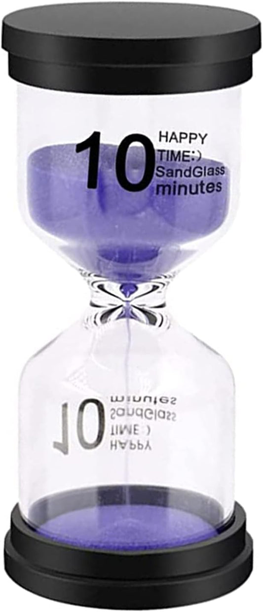 Sand Timer, Hourglass Sand Timers Colorful 10 Minutes Sandglass Timer with Protective Cover for Classroom Home Office Cooking