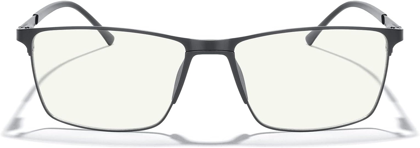 MERRY'S Fashion Blue Light Blocking Glasses - Reading Glasses Metal Frame Spring Hinge Readers for Men Eyeglasses