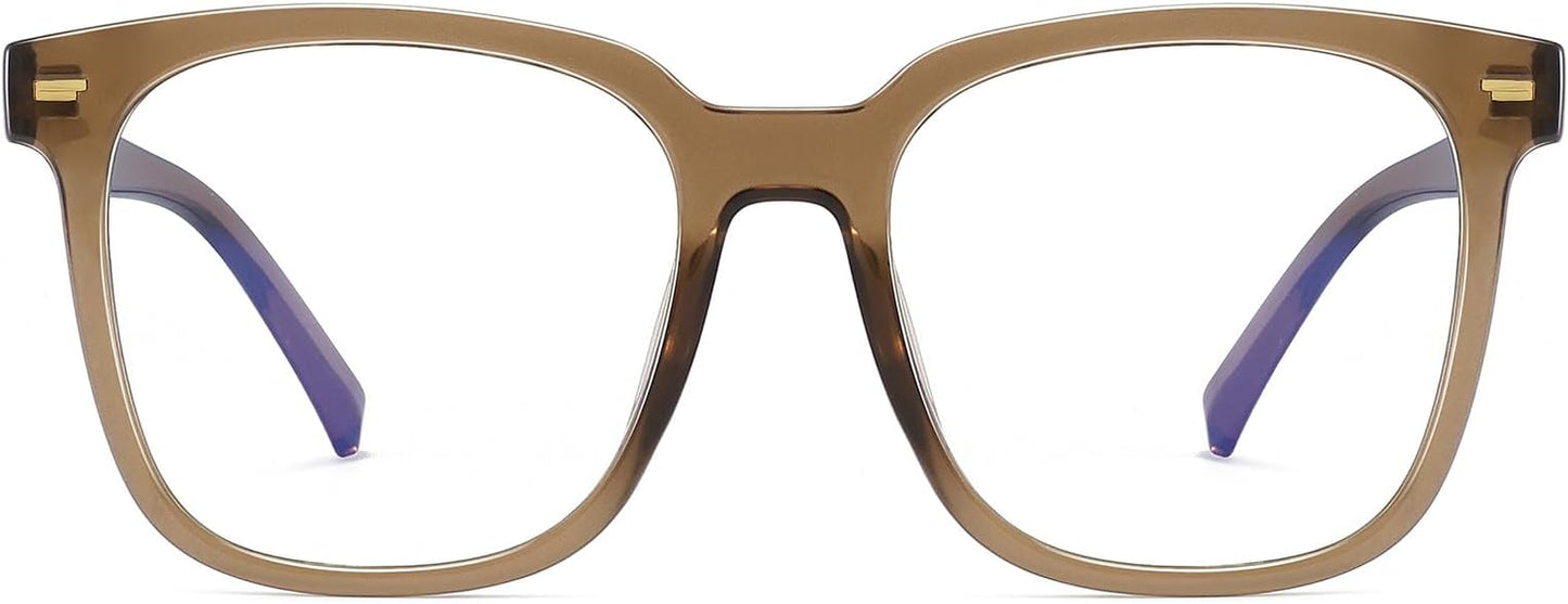 PANNER Oversized Square Blue Light Blocking Glasses for Women Men Anti Glare Reduce Eyestrain Computer Glasses