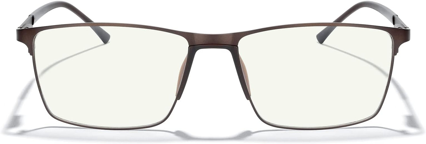 MERRY'S Fashion Blue Light Blocking Glasses - Reading Glasses Metal Frame Spring Hinge Readers for Men Eyeglasses