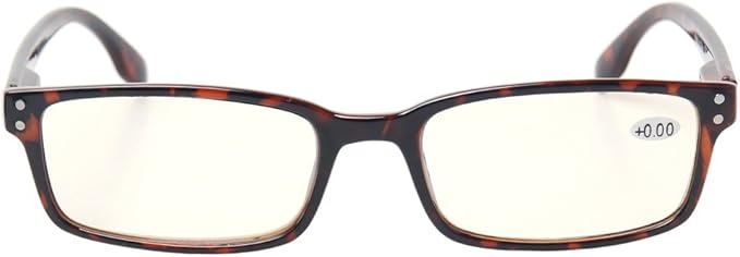 Kerecsen Computer Glasses 2 Pair UV Protection, Anti Blue Rays, Anti Glare and Scratch Resistant Computer Reading Glasses (Demi, 1.00, multiplier_x)