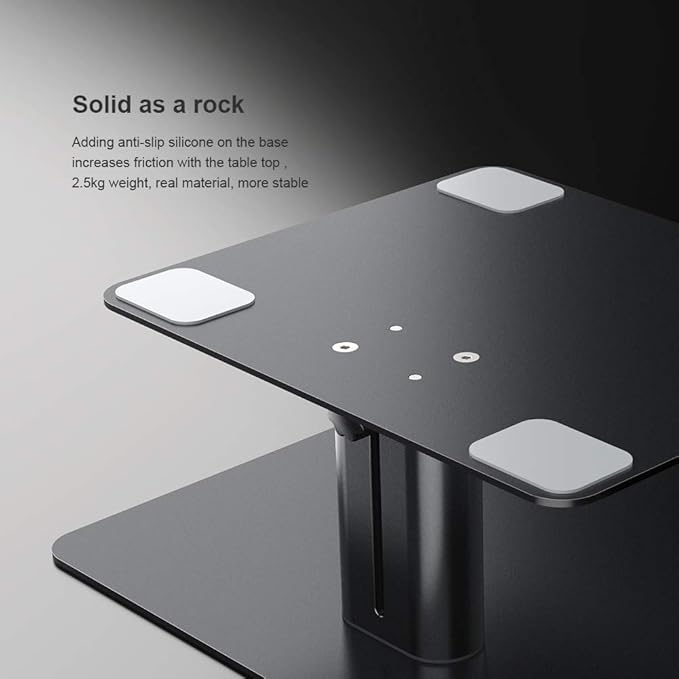 Nillkin Monitor Stand for Desk, Adjustable Height Computer Monitor Stand, Ergonomic Aluminum Computer Stand for Desktop Monitor, iMac,MacBook, Dell, HP, Lenovo and other Screen Display, Black