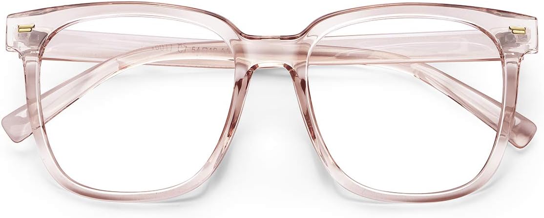 PANNER Oversized Square Blue Light Blocking Glasses for Women Men Anti Glare Reduce Eyestrain Computer Glasses