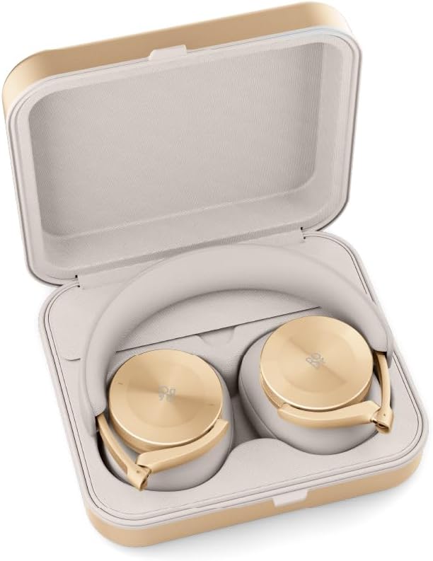 Bang & Olufsen Beoplay H95 Premium Comfortable Wireless Active Noise Cancelling (ANC) Over-Ear Headphones with Protective Carrying Case, Gold Tone
