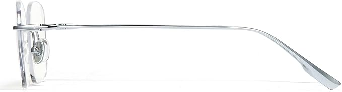 Cyxus Titanium Blue Light Glasses for Men Frameless Rimless Glasses UV protection Eyeglasses