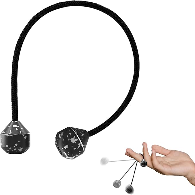 Fidget Beads, Metal Fidget Toy EDC Anxiety Relief Toy for Men Women Teens Skill Players Stress Relief Toys(A-Black&White)