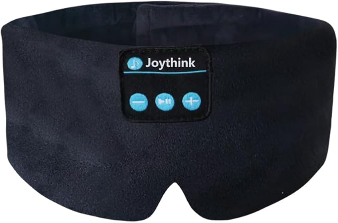 Joythink Sleep Headphones Sleep Mask Kids Children Wireless Music Eye Mask Sleeping Headphones Headband for Side Sleepers Silk Sleep Mask with Wireless Headphones Ultra-Thin Stereo Speakers