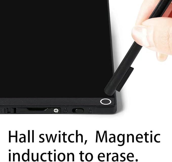 Mini LCD Writing Tablet Updated, 6.5in Erasable Reusable Electronic Drawing Pads, Electronic scratchpad, Hanging pens (Black)