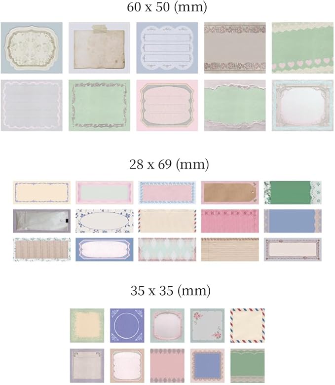 Monolike Nostalgia Sticker Pack (102Pcs) - Variety Pack, Journal, Scrapbook, Fancy Sticker, Paper