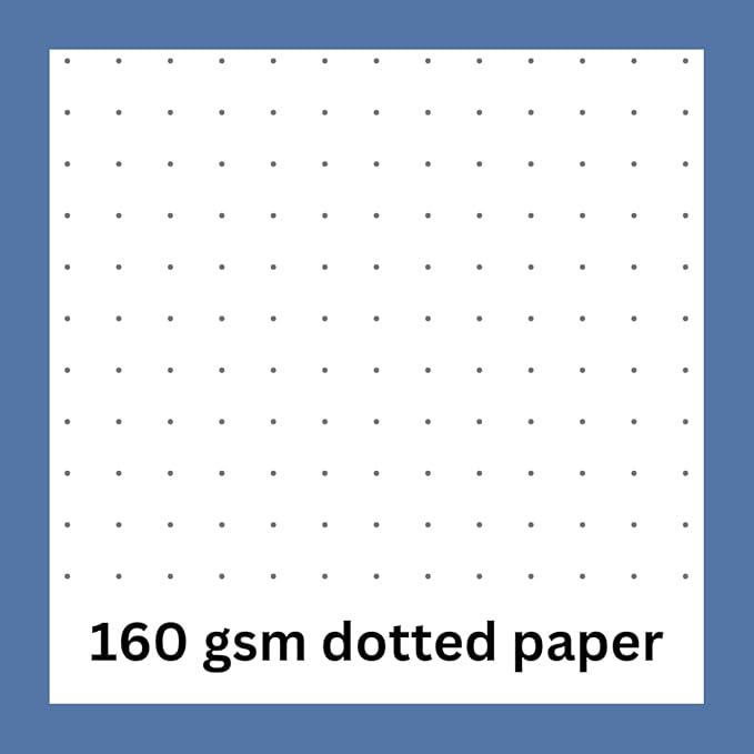 RICCO BELLO Hardcover Dot Grid Journal Notebook, Lay Flat Design, Pen Holder, 5.7 x 8.4 inches, Thick 160 gsm Paper, 80 sheets/160 pages (Blue Butterfly)