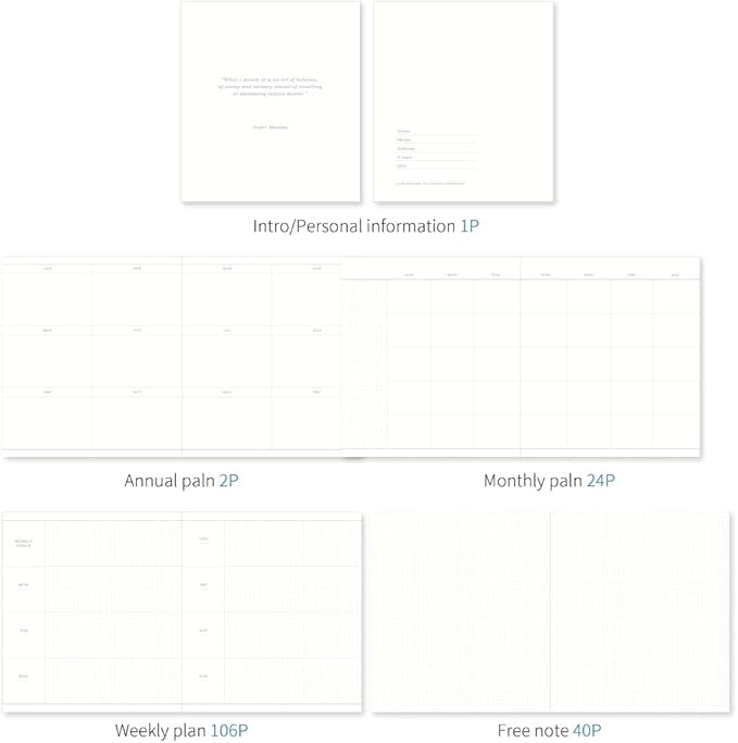 Monolike Hardcover Henri Matisse Diary, HENRI MATISSE JOURNAL Ⅲ - Academic Planner Weekly & Monthly Planner