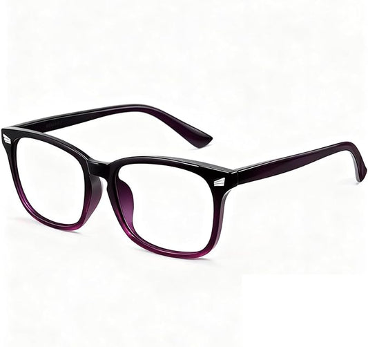 Blue Light Glasses for Woman Men | 99% Blue Light Blocking Glasses | Computer Glassess | Night Driving | Gaming | TV Phone Screen Reader Square Frame | Anti Eyestrain & UV Glare Protection