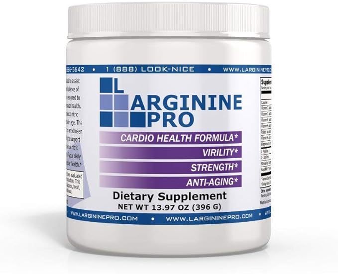 L-ARGININE PRO | 5,500mg L-Arginine Plus L-Citrulline 1,100mg Grape Powder Drink Mix Supplement for Increased Nitric Oxide Production