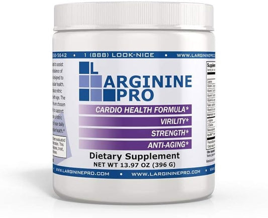 L-ARGININE PRO | 5,500mg L-Arginine Plus L-Citrulline 1,100mg Grape Powder Drink Mix Supplement for Increased Nitric Oxide Production