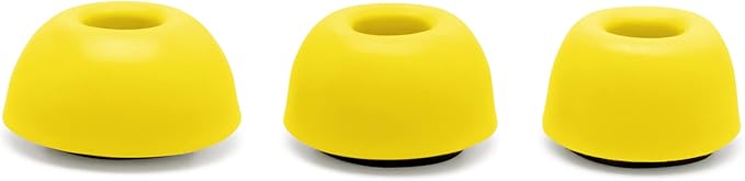 WC TipZ - Upgraded Memory Foam Ear Tips for Airpods Pro Made by Wicked Cushions | Improved Comfort, Tighter Seal, Better Foam Rebound Time | Fits Perfectly in Charging Case | Neon Yellow