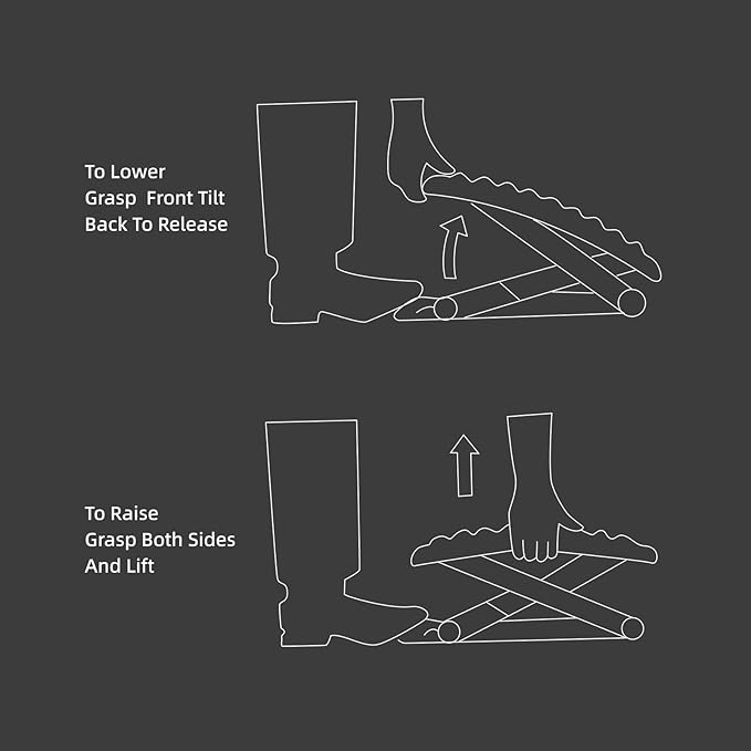 DXRacer Ergonomic Adjustable Desk Foot Rest, Foot Stools Footrest for Under Office Desk (Classic)