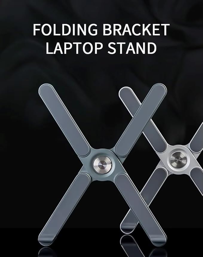 Laptop Stand, Ergonomic Aluminum Riser with 7 Adjustable Heights Foldable, Compatible with Laptop 10-15.6'' and Tablet