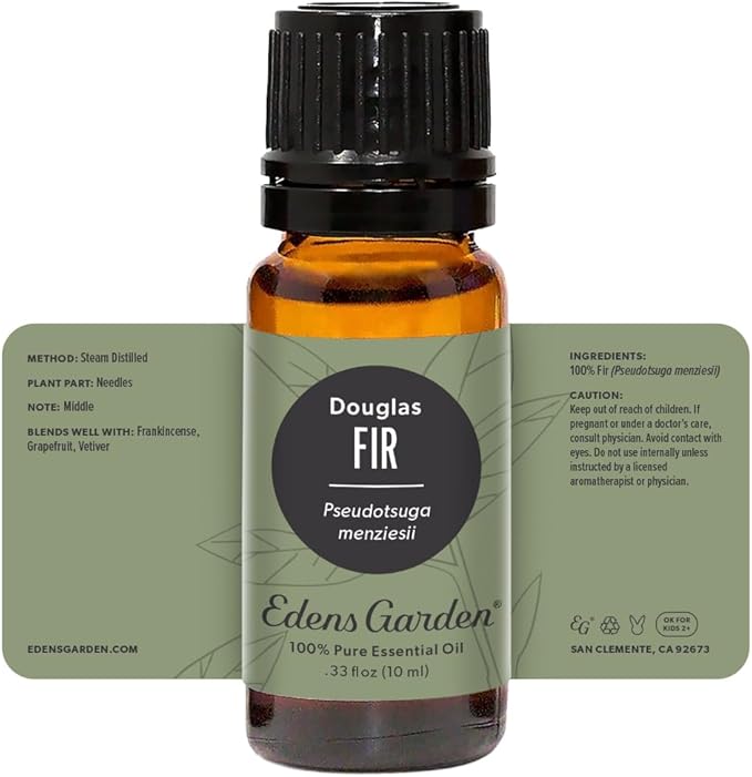 Edens Garden Fir- Douglas Essential Oil- 100% Pure Premium Grade, Undiluted, Natural, Therapeutic, Aromatherapy, The Best for Diffuser, Skin, Candle, Humidifiers 10 ml (.33 fl oz)