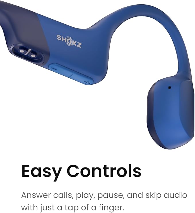 SHOKZ OpenRun Mini (AfterShokz Aeropex Mini) -Bone Conduction Open-Ear Bluetooth Sport Headphones - Waterproof Wireless Earphones for Workouts and Running - Built-in Mic, with Headband