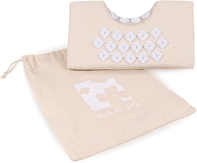 Kanjo Acupressure Neck Pain Relief, Cervical Traction Wedge Pillow - High Density Memory Foam Core - Cervical Traction Neck Pillow - Relieves Back and Neck Pain, Stress Relief