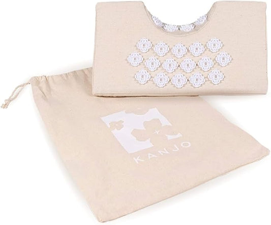 Kanjo Acupressure Neck Pain Relief, Cervical Traction Wedge Pillow - High Density Memory Foam Core - Cervical Traction Neck Pillow - Relieves Back and Neck Pain, Stress Relief