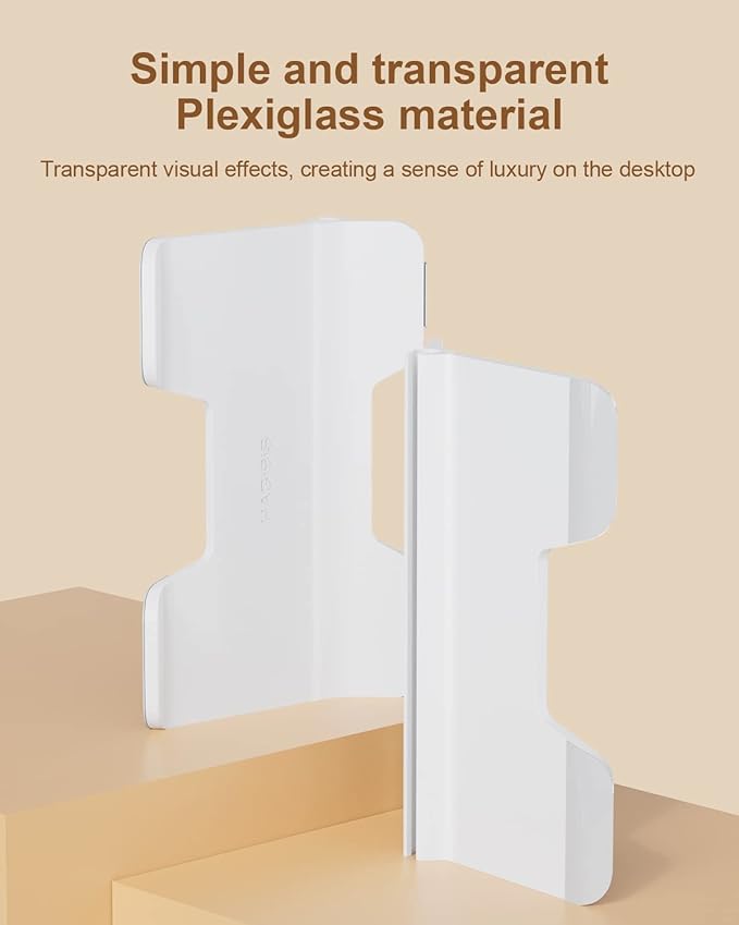 Hagibis Vertical Laptop Stand Desktop for Desk Gravity Locking Holder Dock Save Space Improves Airflow for MacBook Pro, Mac Mini, Surface, HP, Dell, Chrome Book (White ABS)