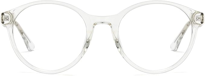 Cyxus TR90 Oversized Blue Light Blocking Glasses Women - Spring Hinge Round Frame Computer Use Anti Eye Strain 8018