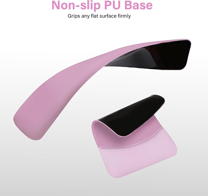 MOSISO Wrist Rest Support for Mouse Pad&Keyboard Set, Rectangular Ergonomic Mousepad Non-Slip Base Home/Office Pain Relief&Easy Typing Pad with Neoprene Cloth&Raised Curved Memory Foam, Mauve Pink