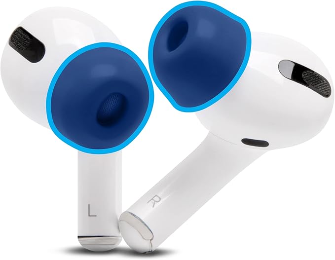 WC TipZ - Upgraded Memory Foam Ear Tips for Airpods Pro Made by Wicked Cushions | Improved Comfort, Tighter Seal, Better Foam Rebound Time | Fits Perfectly in Charging Case | (Navy Blue)