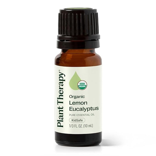 Plant Therapy Organic Lemon Eucalyptus Essential Oil 100% Pure, USDA Certified Organic, Undiluted, Natural Aromatherapy, Therapeutic Grade 10 mL (1/3 oz)