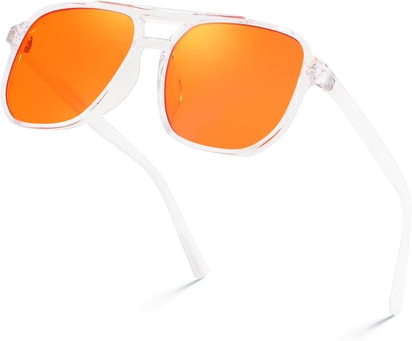 FEISEDY Amber Blue Light Glasses for Computer Gaming Anti Eyestrain Sleep Glasses G2835
