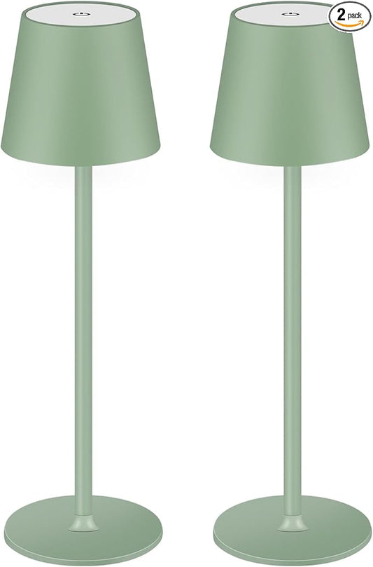BGFHome Cordless Table Lamp LED Desk lamp,5000mAh Rechargeable Touch Night Light Wireless Minimalist Design for/Restaurant/Bedroom/Bars/Outdoor Party/Camping/Coffee Shop 2Pack