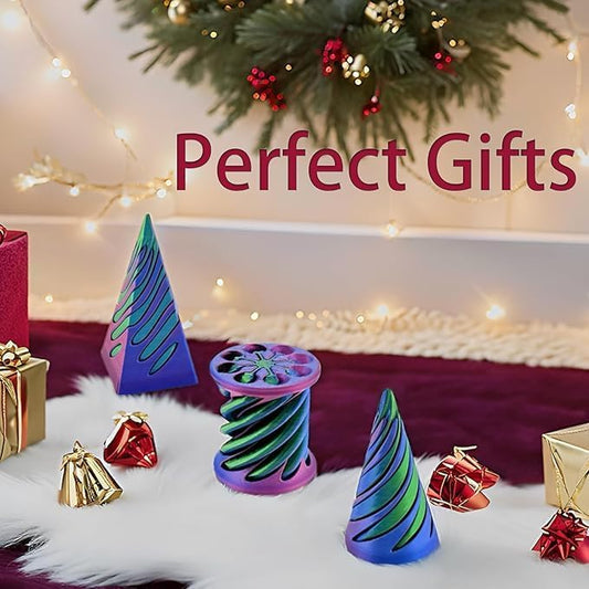 3 Packs Impossible Cone,Spiral Cone Fidget Toy,Impossible Cones passthrough Impossible Pyramid for Relaxing,Spiral Fidget Toy passthrough Impossible Cone,Birthday for Adults & Kids