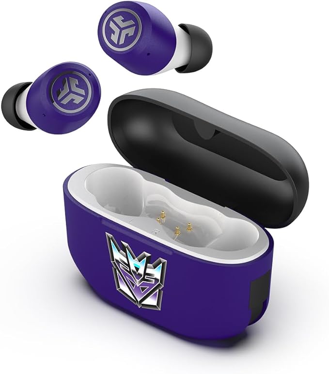 JLab JBuds ANC 3 Limited Edition Transformers Decepticon True Wireless Earbuds with Charging Case, 42 Hours Total Playtime, 9 Hours Per Charge, Smart Active Noise Canceling, Custom Sound via App