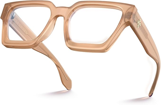 VISOONE Blue Light Blocking Glasses Rectangle Chic Preppy Look MultiColor Frame for Women Men RIVER