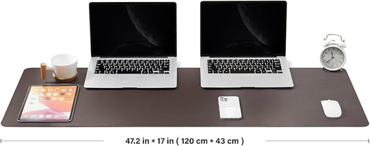 Large Cork Desk Mat - 47.2"x 17" Desk Pad for Office and Home - Ideal for Large Mouse Pad and Desk Mats on Top of Desks(Coffee)