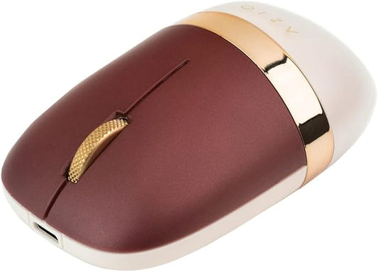 Azio IZO Wireless Optical Mouse - Bluetooth 3.0 & 5.0/2.4G RF-USB, Ambidextrous Design, PixArt PAW3212 Sensor, 1000/1600/2400 DPI, Rechargeable, PC & Mac
