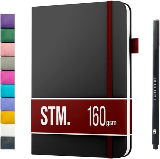 Bullet Dotted Journal Dot Grid Notebook | A5 Daily Journaling Notebooks for Personal Writing, Work, Women | 160gsm Thick Paper, Hard cover, Lay Flat Binding | 5x7 Journals Cuaderno Libretas de apuntes