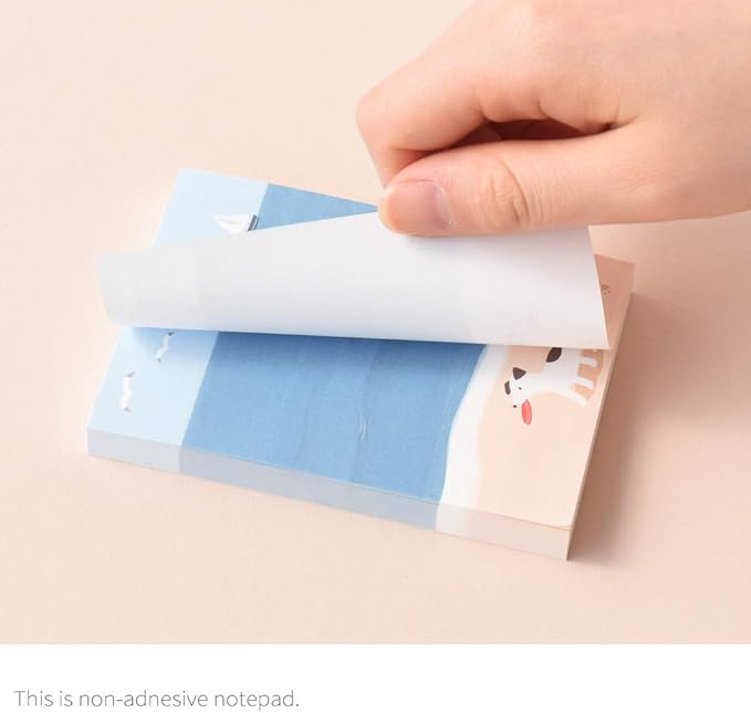 Monolike Memopad Playing Days design SET - 4 Packs, 4 Different Designs, 100 Sheets Per Pad, Total 400 Sheets, Note pads, Writing pads