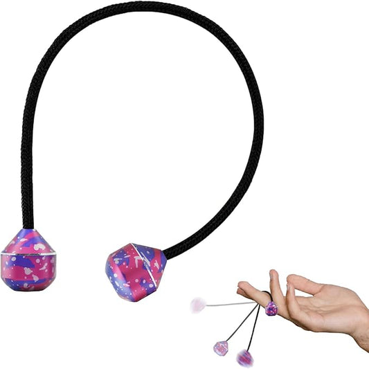 Fidget Beads, Metal Fidget Toy EDC Anxiety Relief Toy for Men Women Teens Skill Players Stress Relief Toys(A-Blue White Red)