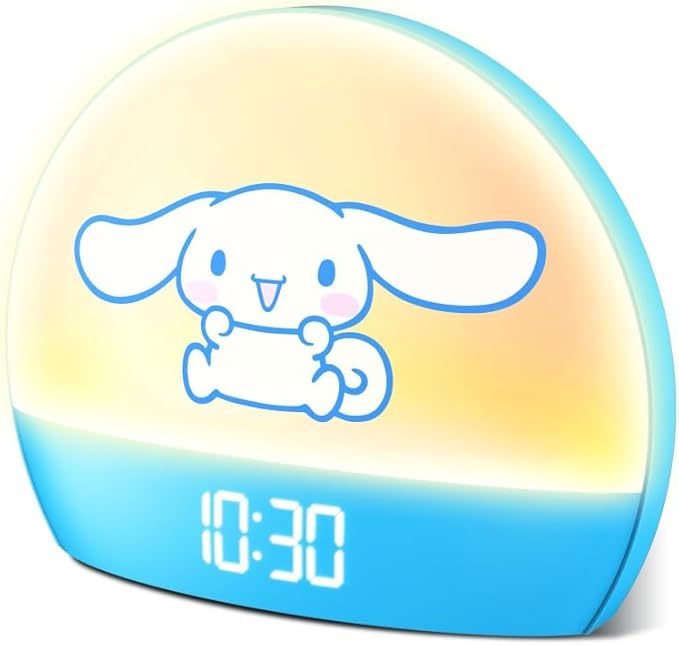 Hello Kitty Sunrise Alarm Clock - Multicolor Lights, USB Charging, LED Display, and Snooze Function