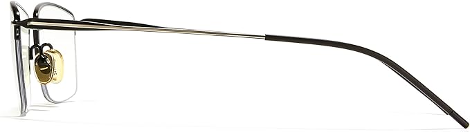 Cyxus Titanium Small Blue Light Glasses for Men Crystal Lens Rimless Glasses UV Blocking Gaming Eyeglasses Frame