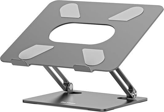 BoYata Laptop Stand, Laptop Holder, Multi-Angle Stand with Heat-Vent, Adjustable Notebook Stand for Laptop up to 17 inches, Compatible for MacBook Pro/Air, Surface Laptop, and so on (Space Gray)