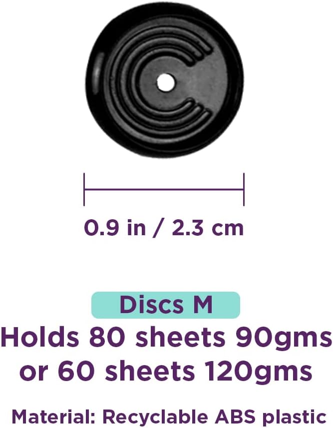 CREATE A NOTEBOOK 12 Pieces Expansion Discs – Medium Discbound Binding Discs Discbound Binding Ring Discs for Notebooks and Planners - Add Extra Pages, Notes or Artwork - Support Up to 80 Sheets