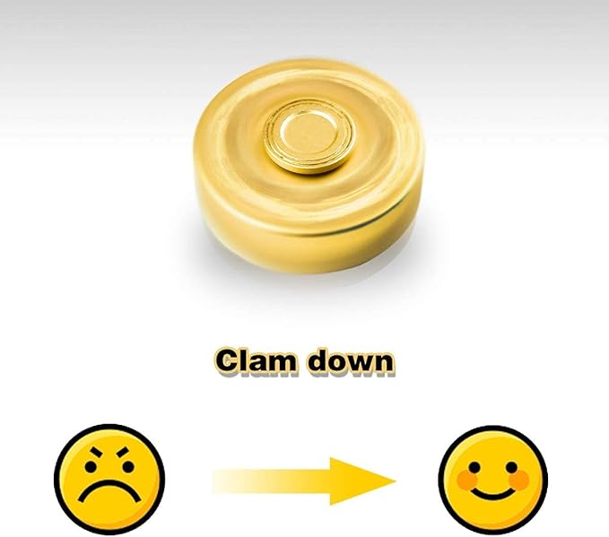 Alloy Metal Fidget Spinners Toy for Kids Adults- Cool Sensory Handheld Finger Hand Cube Spiner for Stress Relief, Desk Toys Gift for Office, Holiday Stocking Stuffer, Chirstmas Present Gold